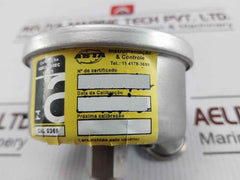 Asta Nbr 14105.1 Pressure Gauge Diameter 1/4 Pol Use Bop Tube 0-100 Psi