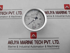 Asta Nbr 14105.1 Pressure Gauge Diameter 1/4 Pol Use Bop Tube 0-100 Psi
