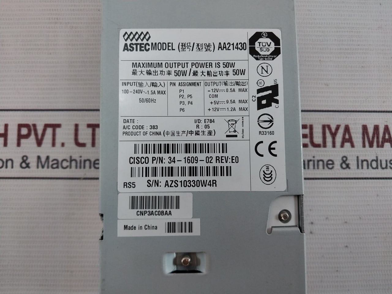 Astec Aa21430 Power Supply 100-240V~ 1.5A Max 50/60Hz