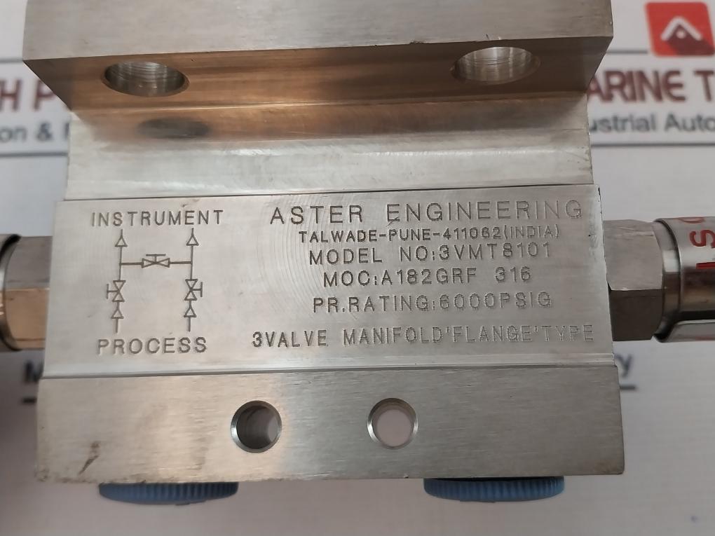 Aster Engineering 3Vmt8101 Valve Manifold 6000 Psig