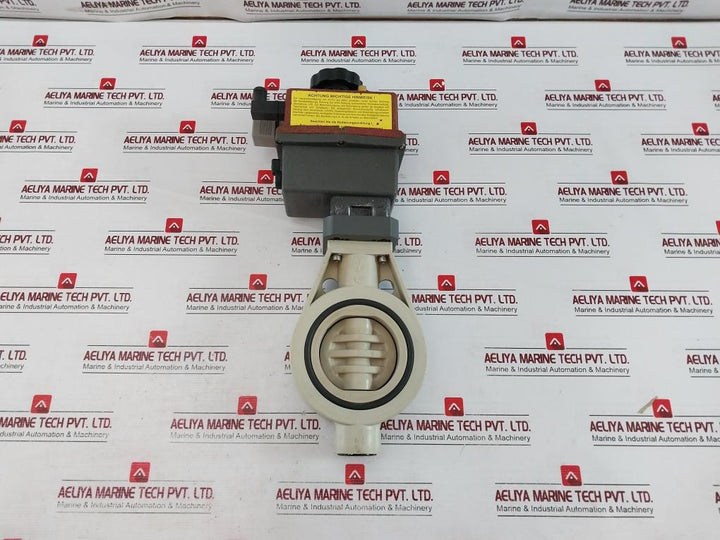 J+J L55 Z V1 Butterfly Valve W/ Electrical Valve Actuator 12-48 Dc // 15-48 Ac