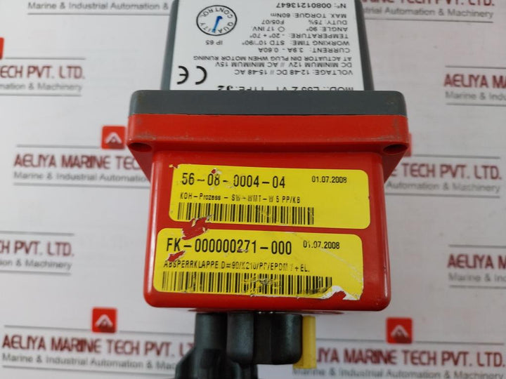 J+J L55 Z V1 Butterfly Valve W/ Electrical Valve Actuator 12-48V K210
