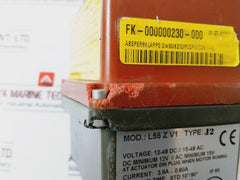 J+J L55 Z V1 Butterfly W/ Electrical Valve Actuator 12-48 Dc // 15-48 Ac