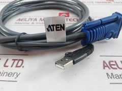 Aten Ce100L Mini Usb Kvm Extender Set With Cable & Kvm Switch Ce100 2L-5203U