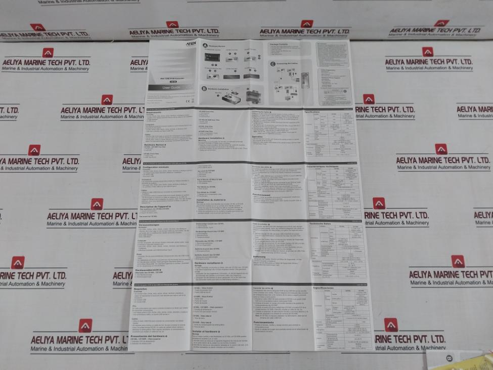 Aten Ce100L Mini Usb Kvm Extender Set With Cable & Kvm Switch Ce100 2L-5203U