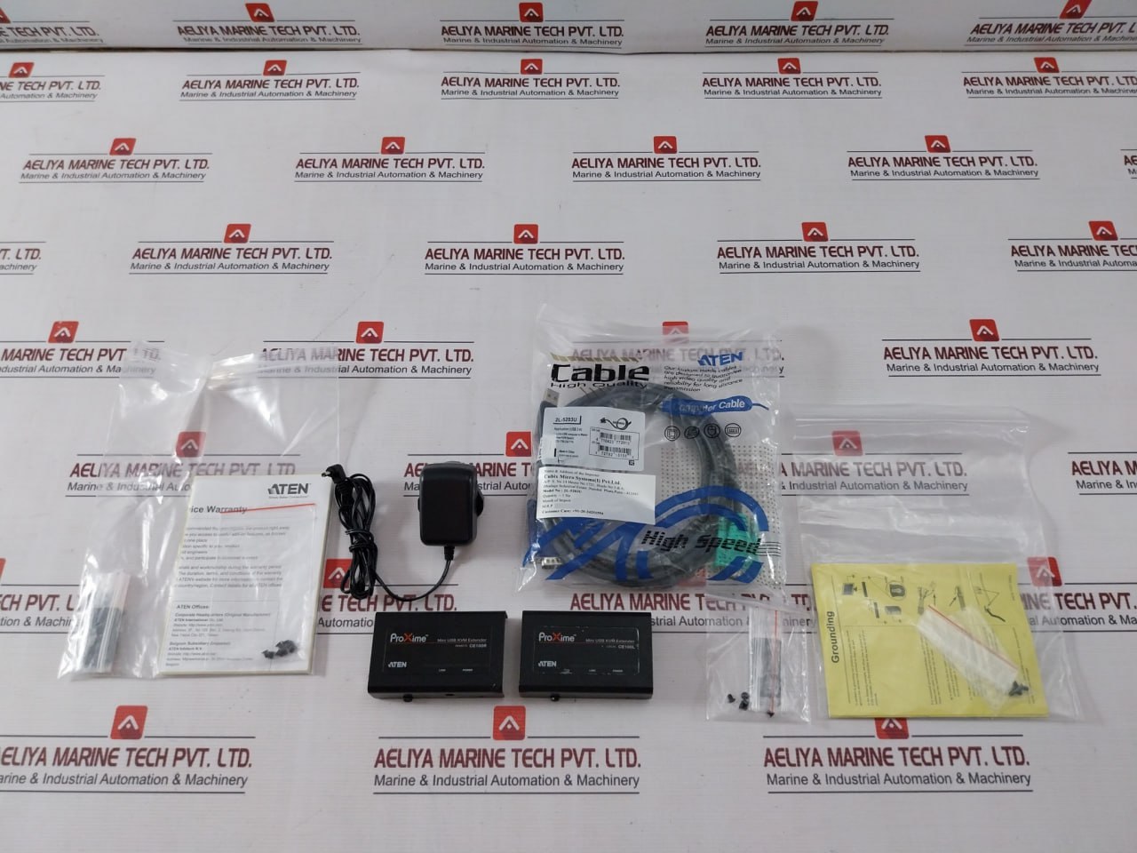 Aten Ce100 Mini Usb Kvm Extender Set With Ac Adapter & Cable Jod-s-050100Bs Dc5V