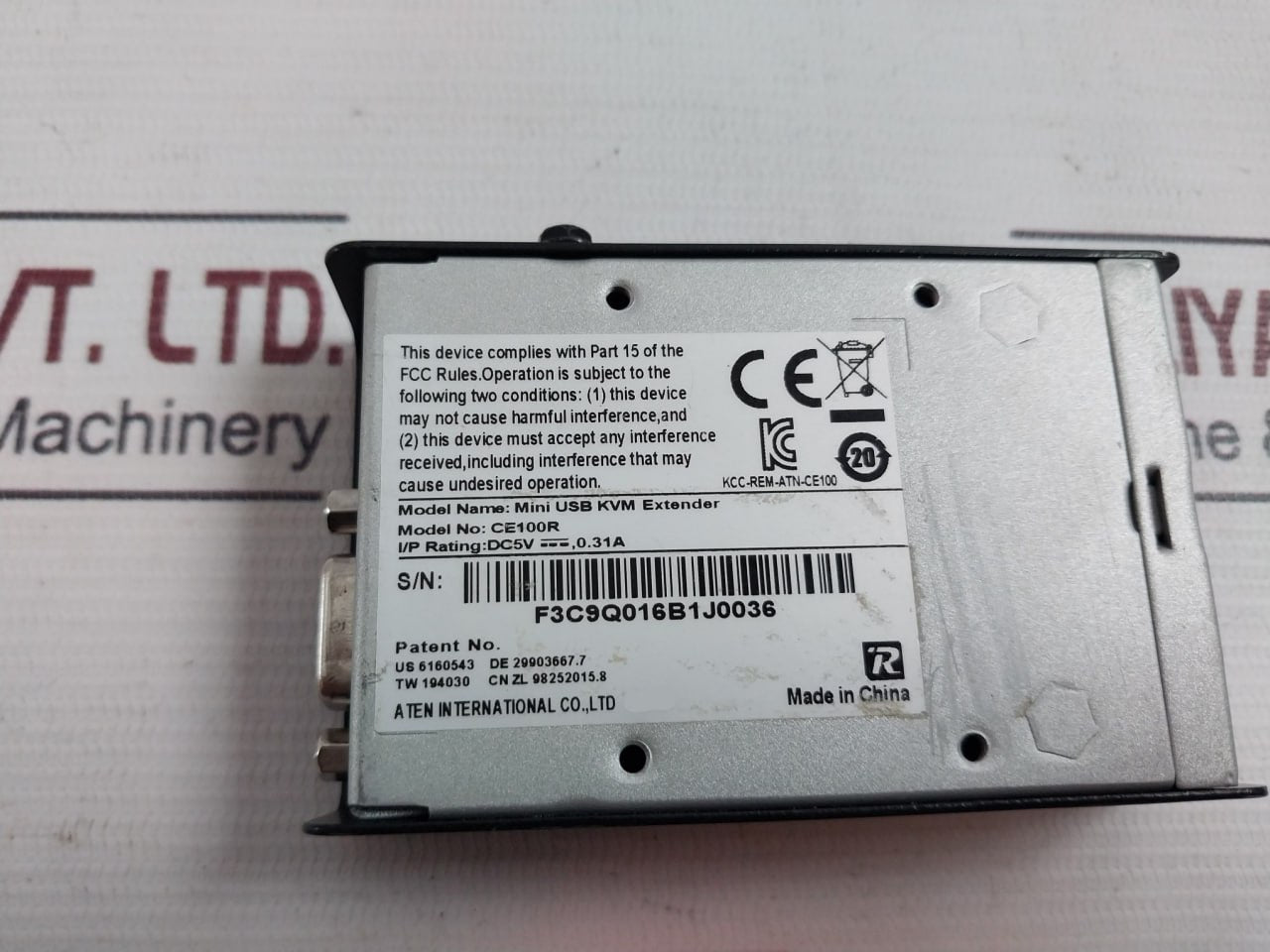 Aten Ce100R Mini Usb Kvm Extender Kcc-rem-atn-ce100 Dc5V, 0.31A