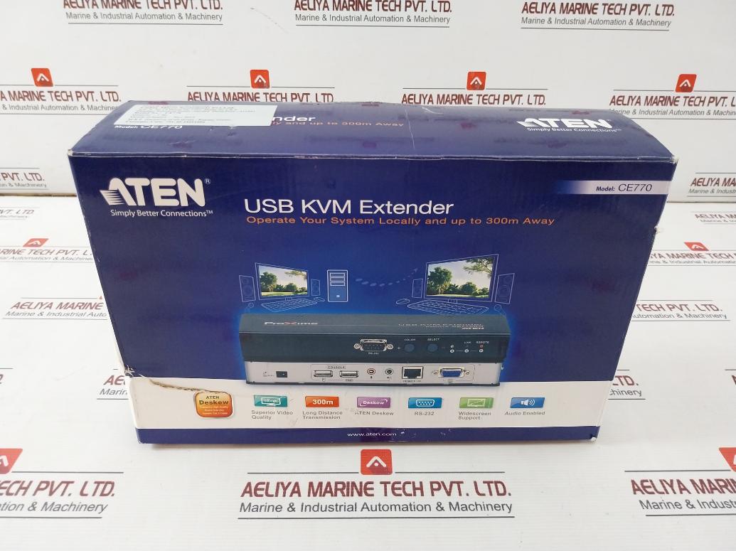 Aten Ce770 Kvm Extender Set Connect Usb Device To Kvm Switch Local Remote Unit