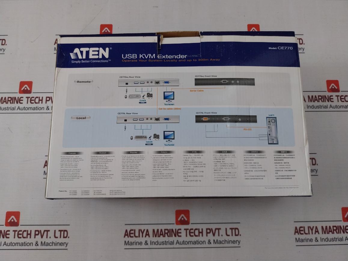 Aten Ce770 Kvm Extender Set Connect Usb Device To Kvm Switch Local Remote Unit