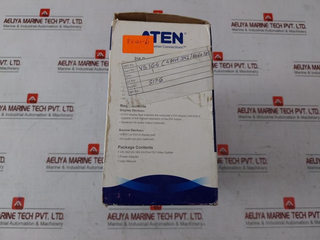 Aten Vs164 4-port Dvi Video Splitter Jod-s-053240Bs 100-240V,50/60Hz,0.5A 5.3V