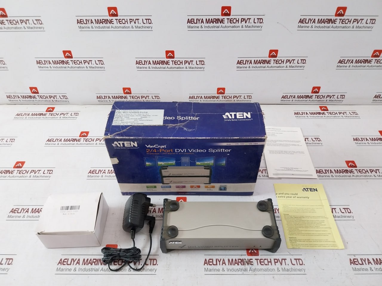 Aten Vs164 4-port Dvi Video Splitter Jod-s-053240Bs 100-240V,50/60Hz,0.5A 5.3V