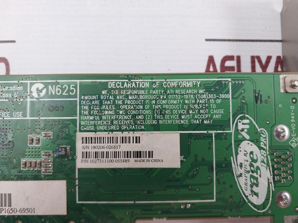 Ati 109-73100-01 Graphic Card Ati Rage 128 Pro 94V-0