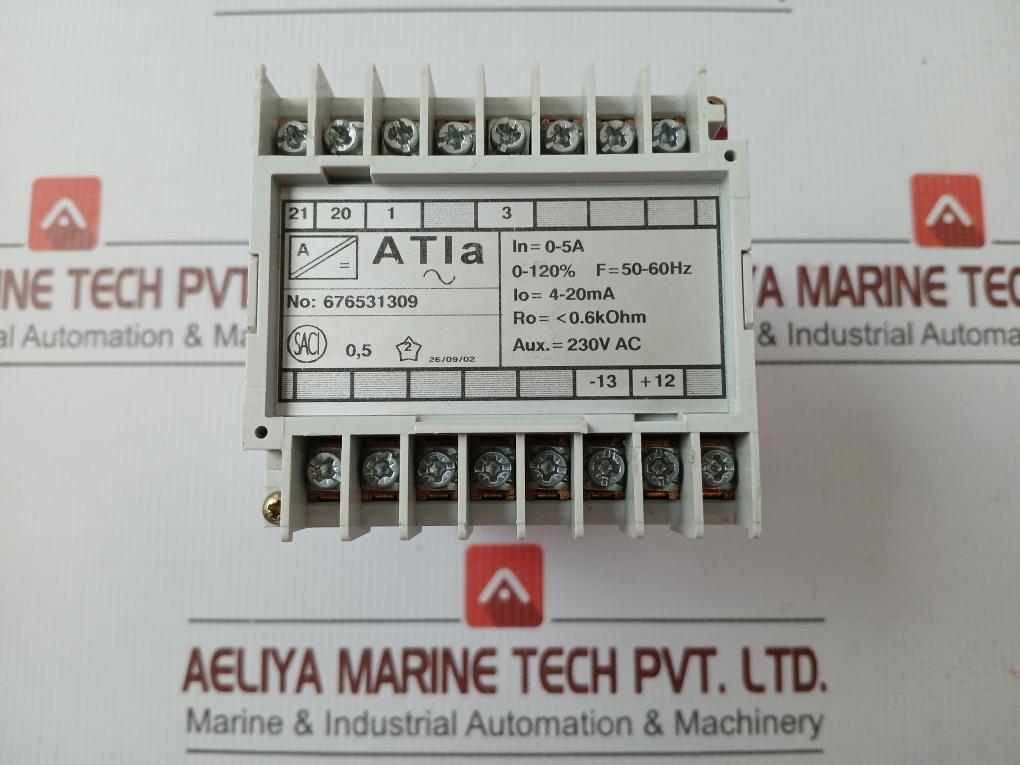 Atia Measuring Transducer Input = 0-5A 230V Ac Brand Saci