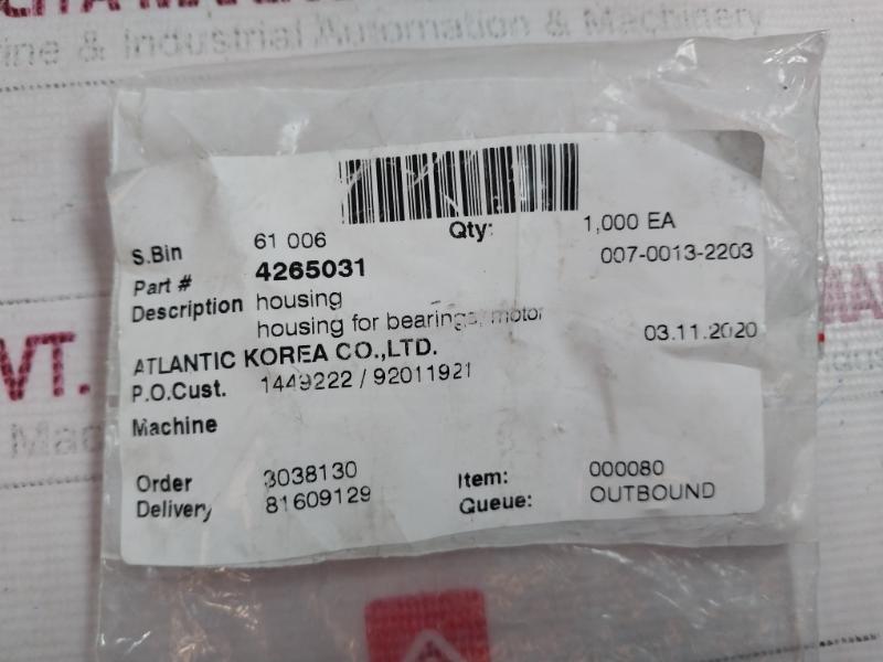 Atlantic 4265031 Plastic Tube For Kirby Bung 3038130