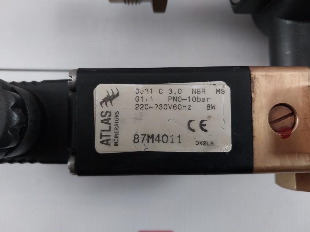 Atlas 0331 C 3,0 Nbr Ms Pneumatic 2/2 Way Angle Seat Valve G1/4 Pn0-10Bar