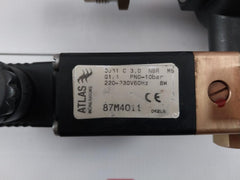 Atlas 0331 C 3,0 Nbr Ms Pneumatic 2/2 Way Angle Seat Valve G1/4 Pn0-10Bar