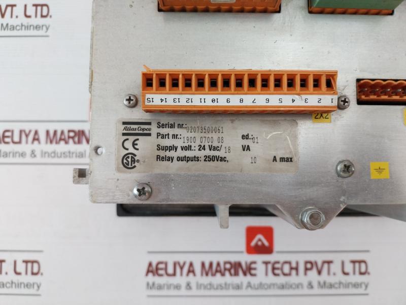 Atlas Copco 1900 0700 08 Elektronikon Panel Controller 24VAC/18VA