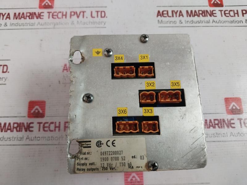 Atlas Copco 1900 0700 52 Air Compressor 12Vdc/150Ma 250Vac,10A Max