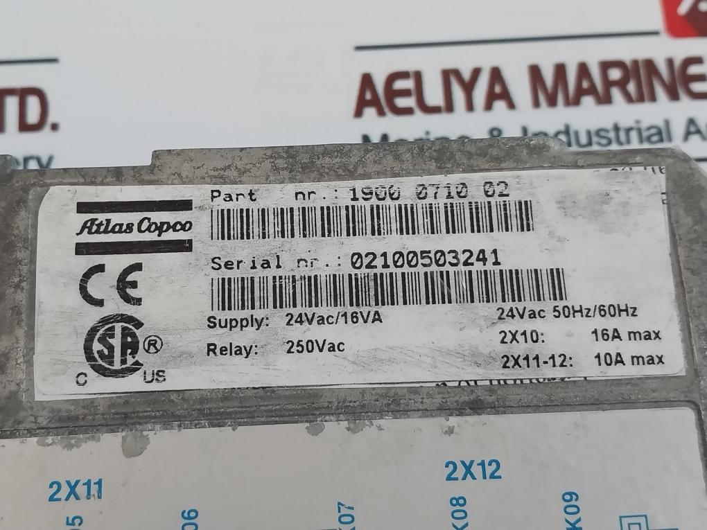 Atlas Copco 1900 0710 02 Elektronikon Ii Controller Panel 50/60Hz