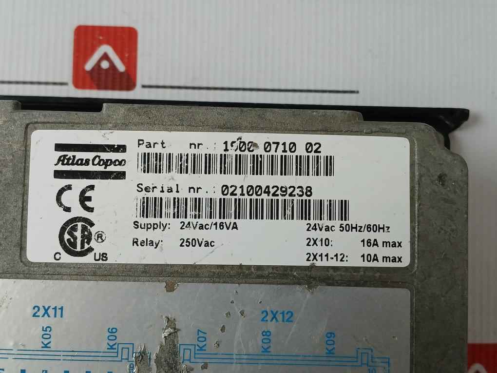 Atlas Copco 1900 0710 02 Hmi Controller Panel 250Vac-50Hz/60Hz (Not Working)