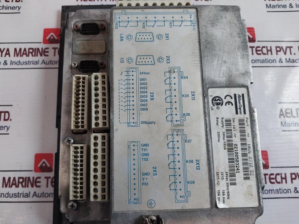 Atlas Copco 1900 0710 02 Panel Controller 24Vac/16Va (Not Working)