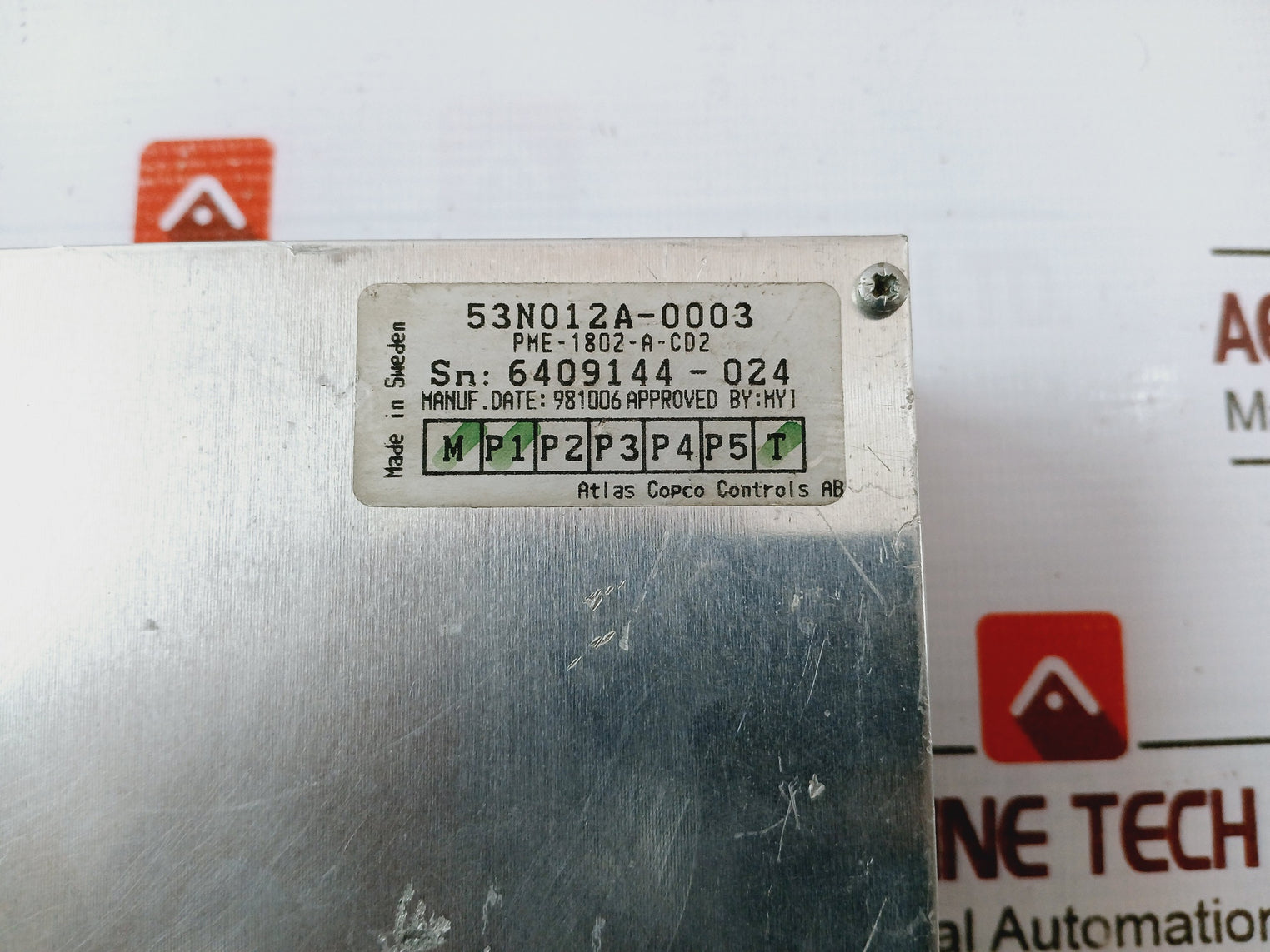 Atlas Copco Pme-1802-a-cd2 Power Supply Module 53N012A (Cracked Backplate)