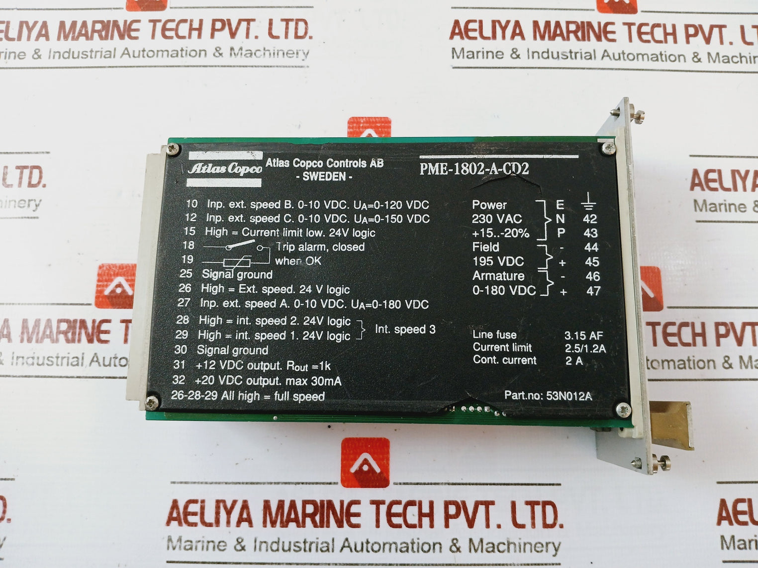 Atlas Copco Pme-1802-a-cd2 Power Supply Module 53N012A (Cracked Backplate)
