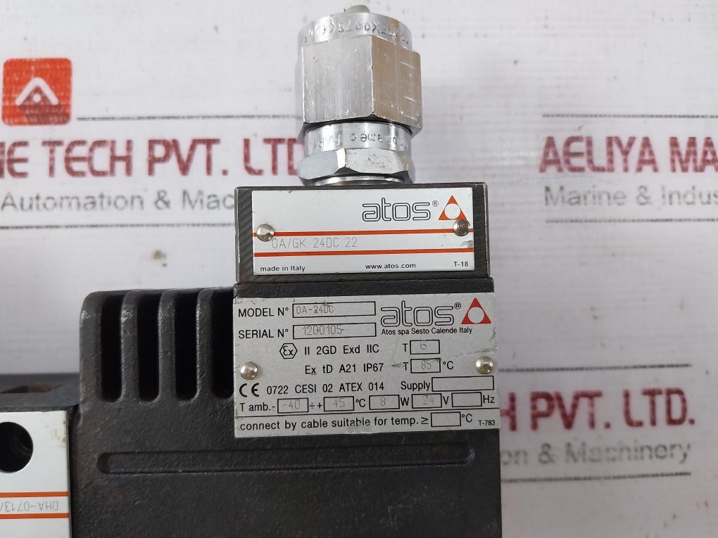 Atos 0A-24Dc Explosion Proof Solenoid Valve Dha-0713/Pa-gk 24 0A/Gk 24Dc 22 24V