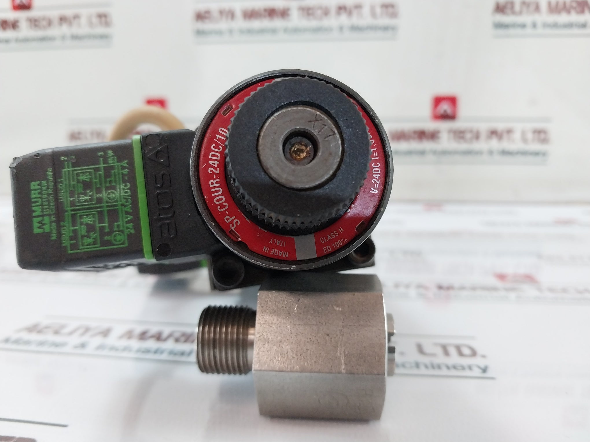 Atos Dhu-0751/2P 21 Hydraulic Valve Assembly With Murr Elektronik Sp-cour-24Dc/10 Coil