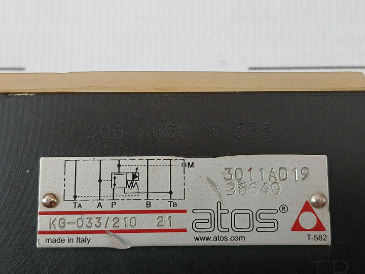 Atos Kg-033/210 21 Modular Reducing Valve