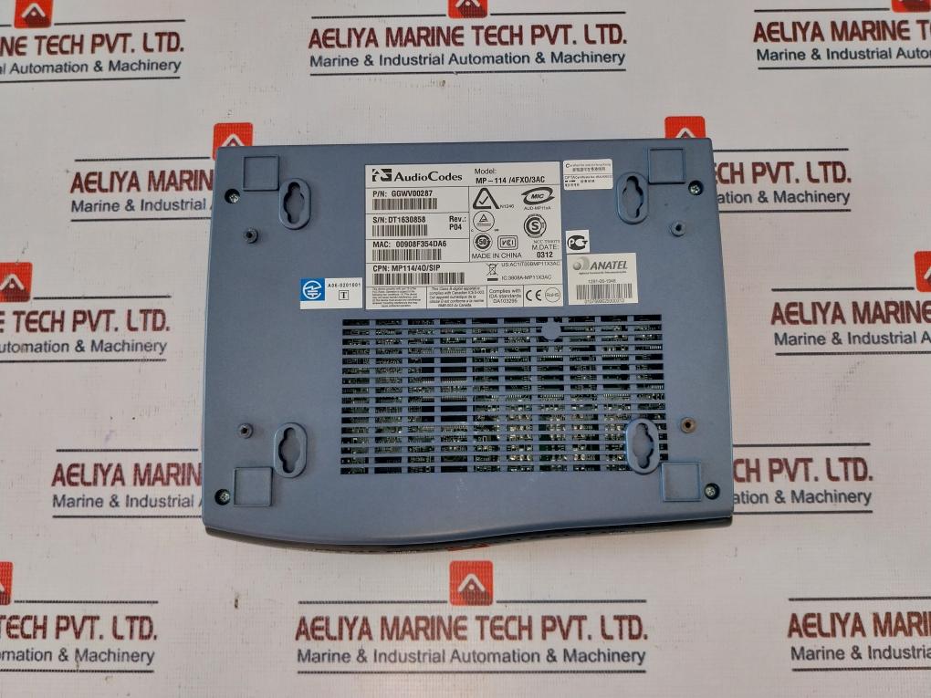 Audiocodes Mp-114, Mp-114/4Fxo/3Ac Voip Mediapack Analog Gateway Ggwv00287