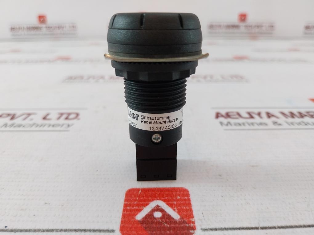 Auer Esv Panel Mount Buzzer 4, 4X,13 Ser: A 12-24V Ac/Dc 46Ma Ip65