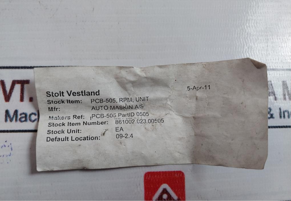 Auto Maskin R.p.m. Unit 505-b PCB Card