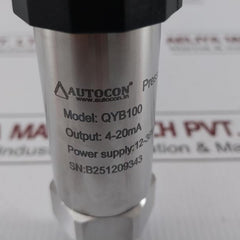 Autocon Pressure Transmitter 4-20Ma 12-36Vdc 0-500Kg/Cm2 Qyb100