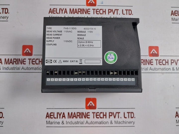 Automatic-Synchronizer-Controller-110Vac-60Hz-390158-0008-By-Deif-Fas-113Dg-208437-5