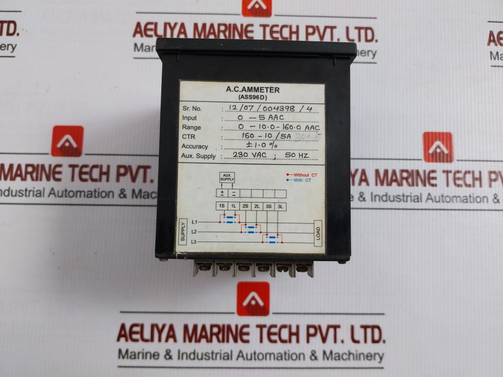 Automatic Electric 0-10.0-160.0 Aac Digital Ac Ammeter Ass96D