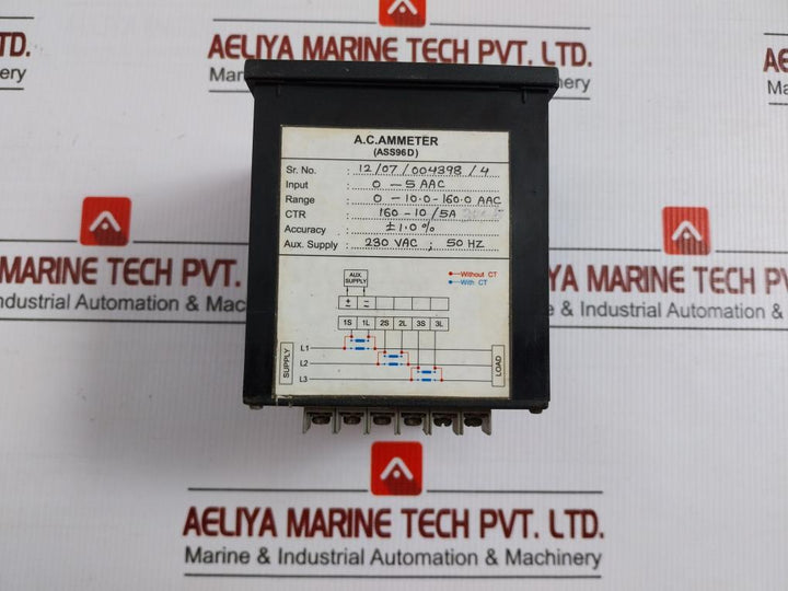 Automatic Electric 0-10.0-160.0 Aac Digital Ac Ammeter Ass96D