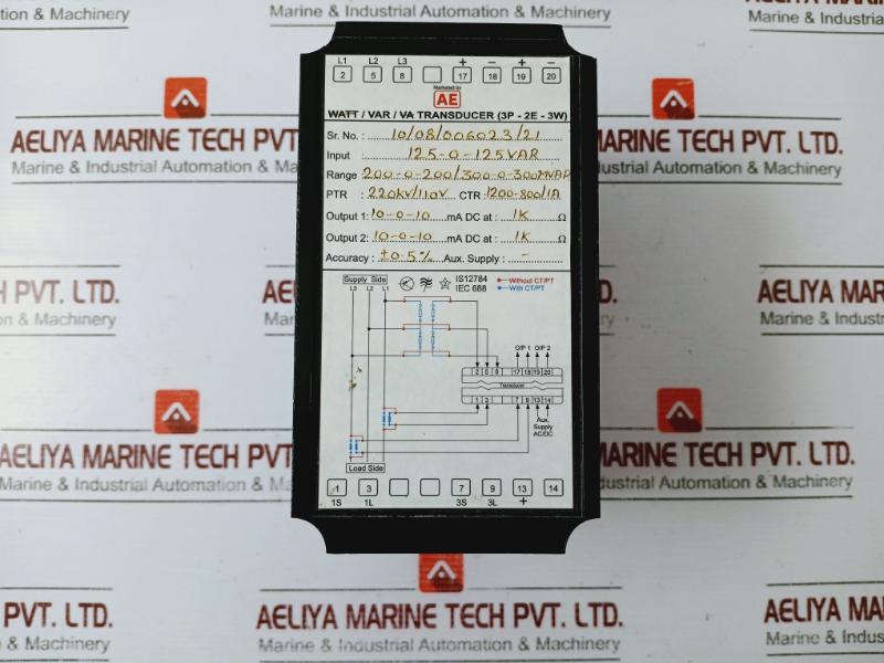 Automatic Electric 3p-2e-3w Var Transducer 200-0-200/300-0-300mvar