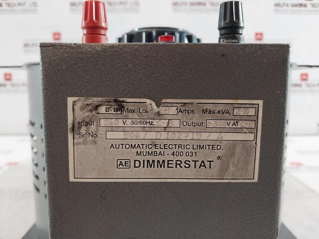 Automatic Electric 8 D-1P Variable Autotransformer 2 Meter