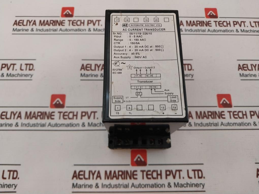 Automatic Electric Ac Current Transducer 0-150 Aac