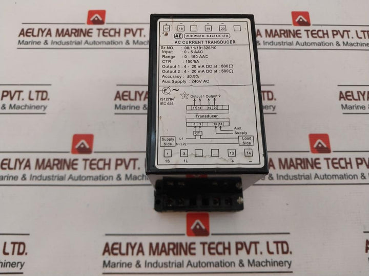 Automatic Electric Ac Current Transducer 0-150 Aac