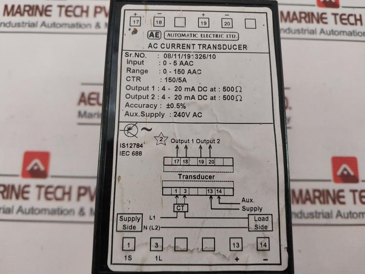 Automatic Electric Ac Current Transducer 0-150 Aac