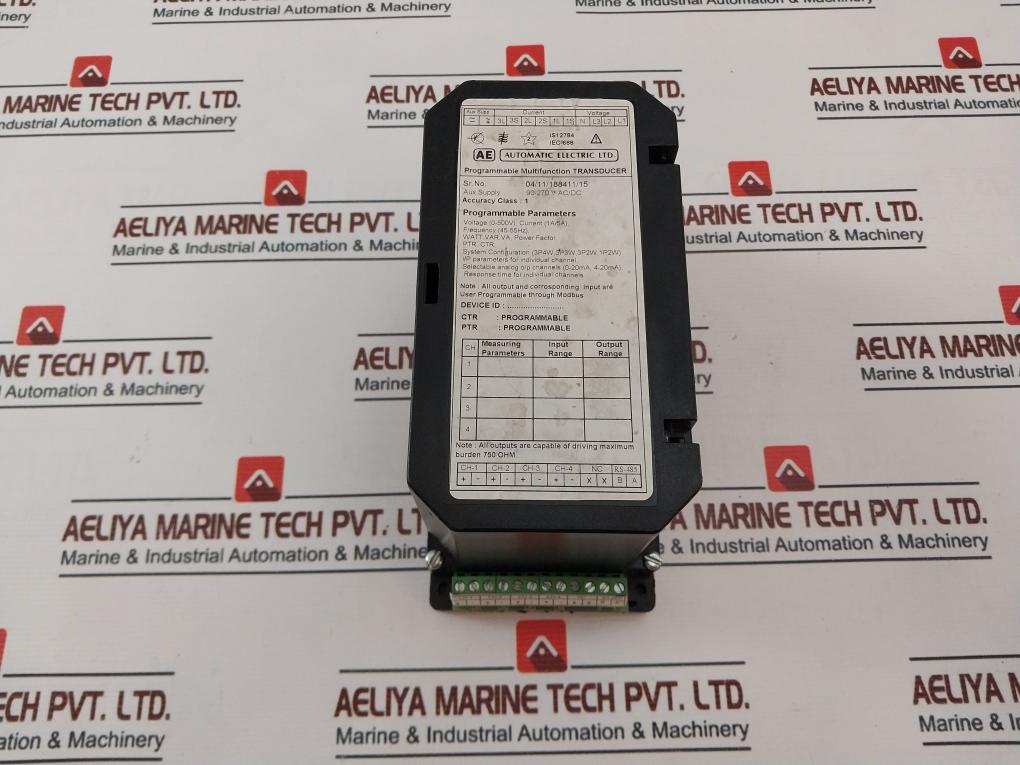 Automatic Electric Programmable Multifunction Transducer 0-500V 1A/5A 45-55Hz