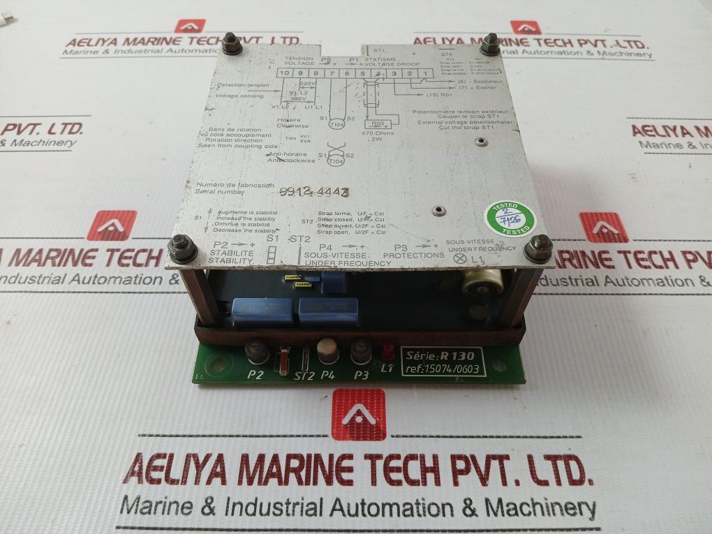 Automatic Voltage Regulator R130 Leroy Somer 220V 470 Ohms
