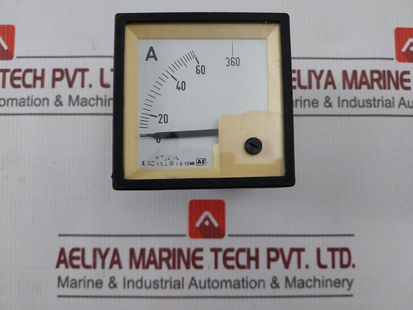 Automatic Electric 0-60/360A Analog Ammeter 60/5A