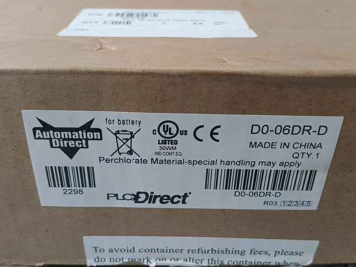Automation Direct D0-06Dr-d Directlogic 06 Plc I/O Module 16 Relay Micro 50-60Hz