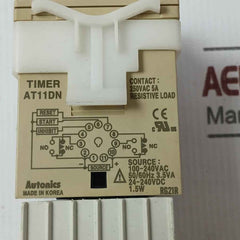 Autonics At11Dn Timer Relay 0-10 Min 100-240Vac/24–240Vdc