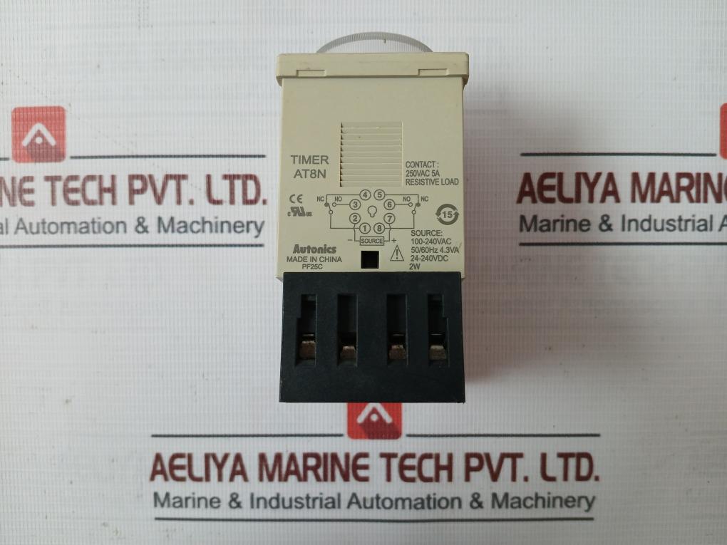 Autonics At8N Multi-function Analog Timer With Base 24–240Vdc 2W Ruzc2M 8A1116X