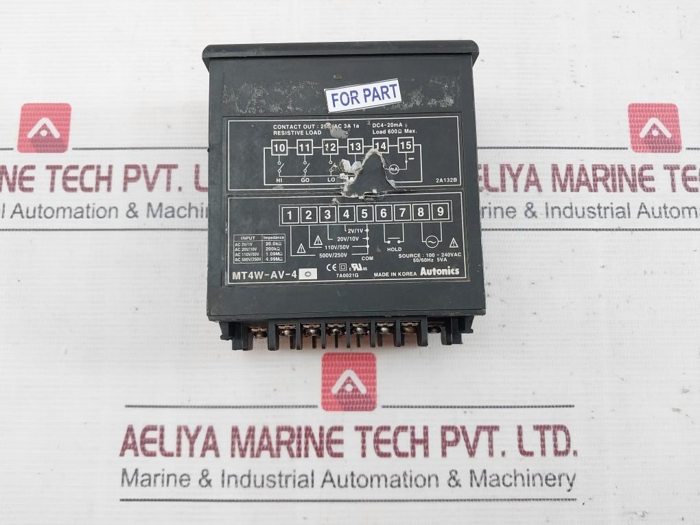 Autonics Mt4W-av-40 Digital Panel Meter With Diverse Dc4-20Ma