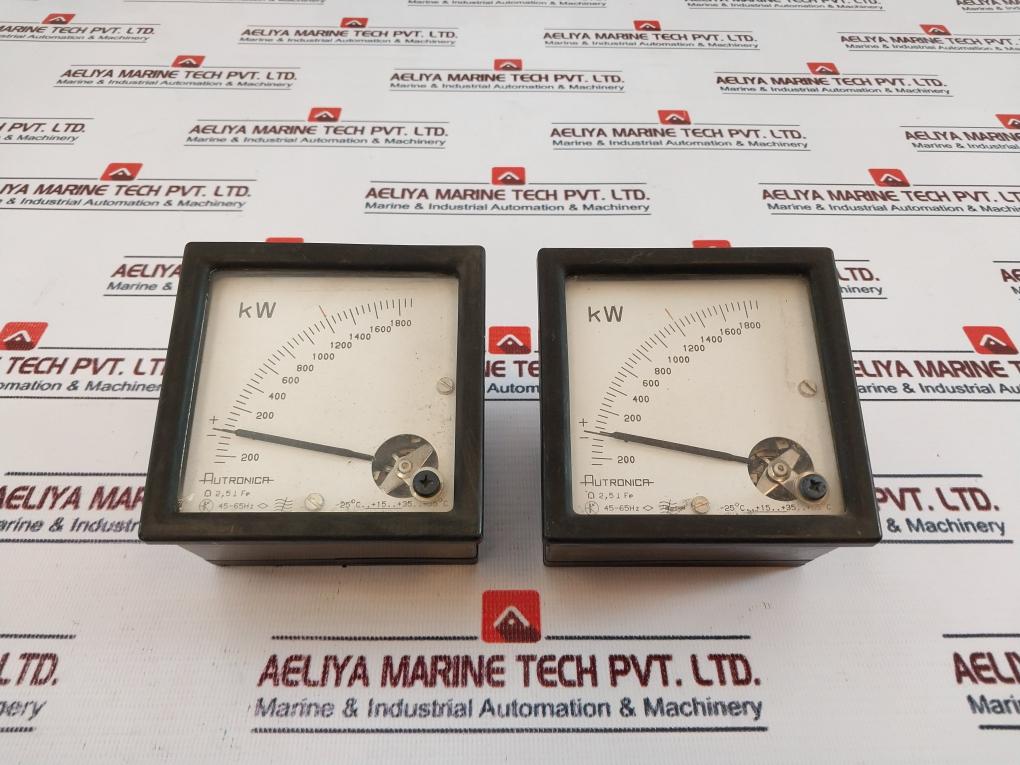 Autronica 45-65HZ KiloWatt Meter -200 to 1800 kw
